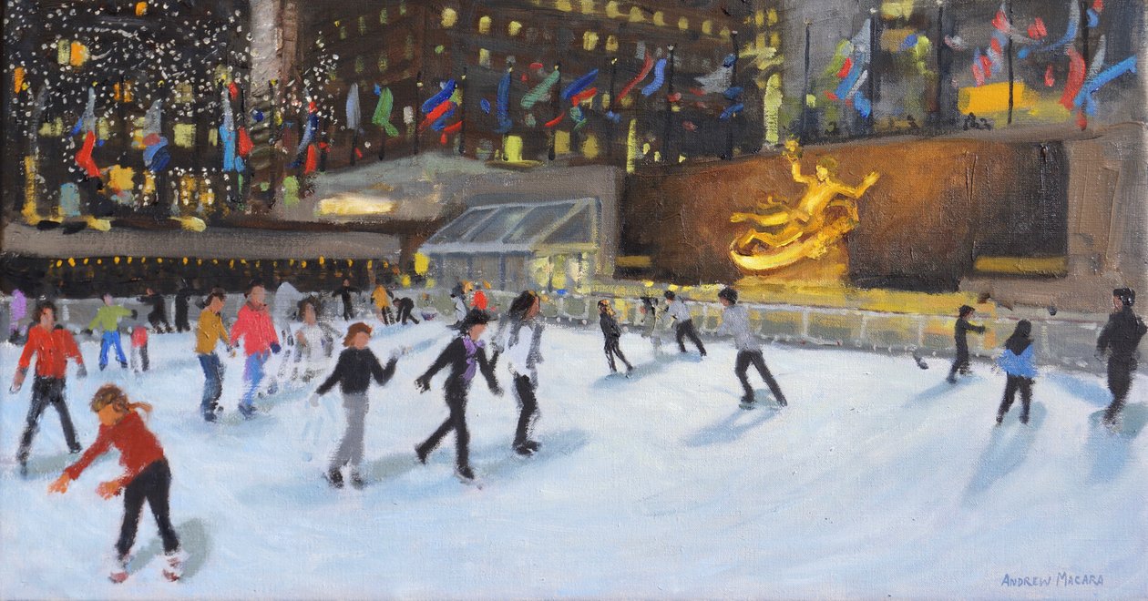 Večer, Rockerfeller Ice Rink, New York, od Andrew Macara