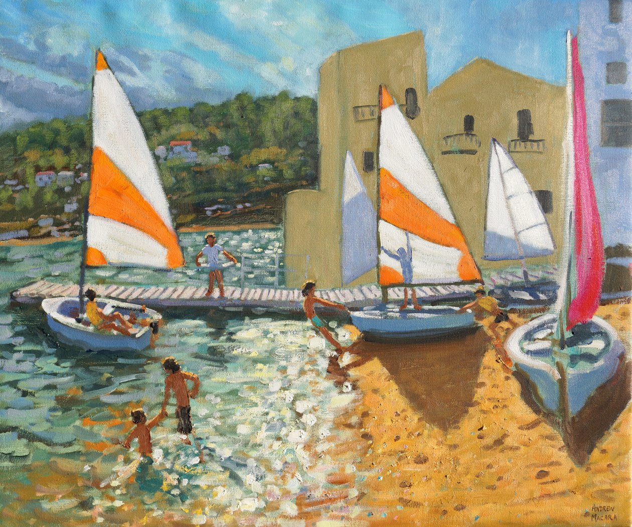 Spouštění lodí, Calella de Palafrugell, Španělsko, od Andrew Macara