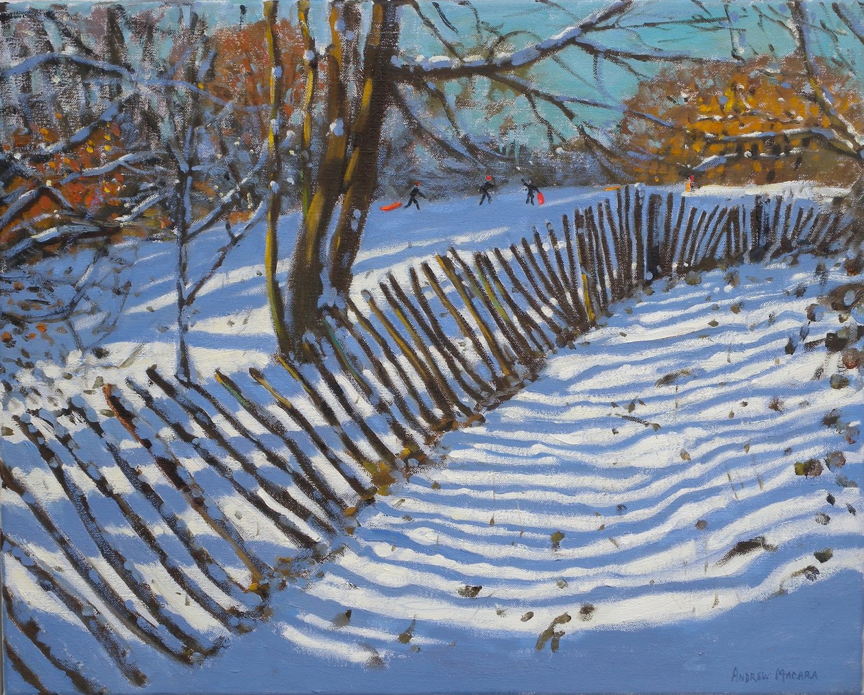 Šikmý plot, 2011 (olej na plátně) od Andrew Macara