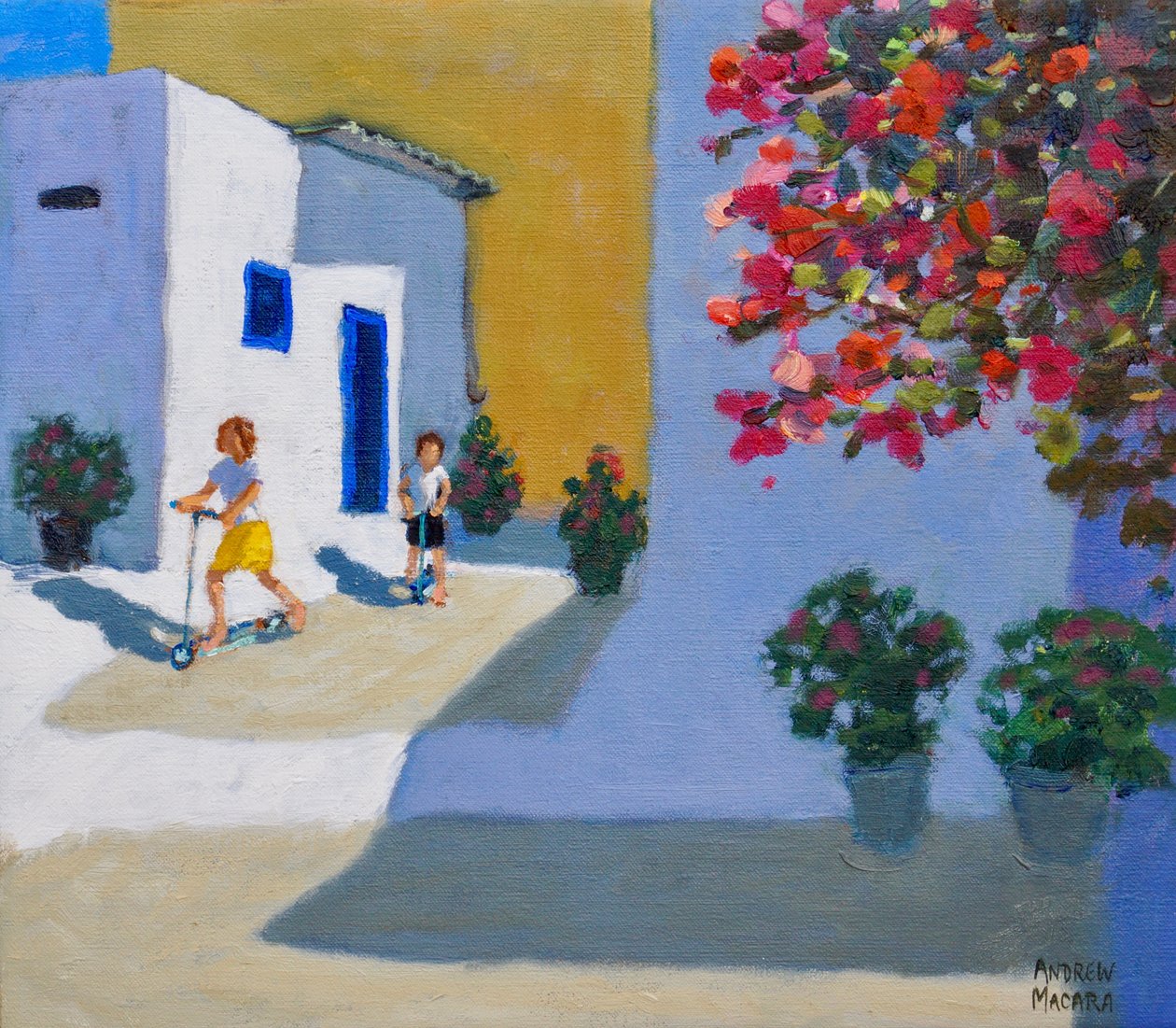 Scooter Kids, Symi, Řecké ostrovy, 2018, od Andrew Macara