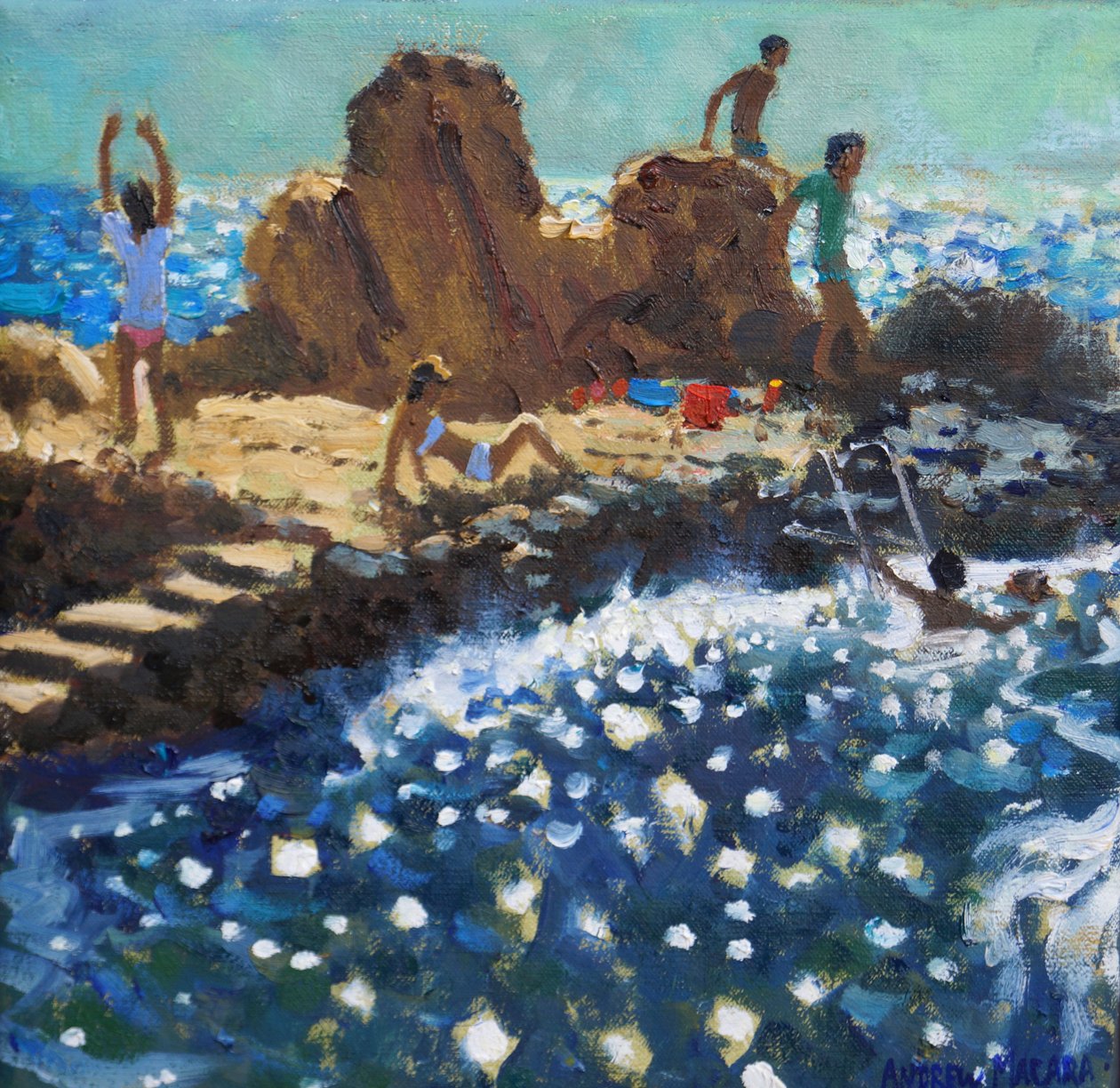 Sea spark, Rovinj, 2016 (olej na plátně) od Andrew Macara
