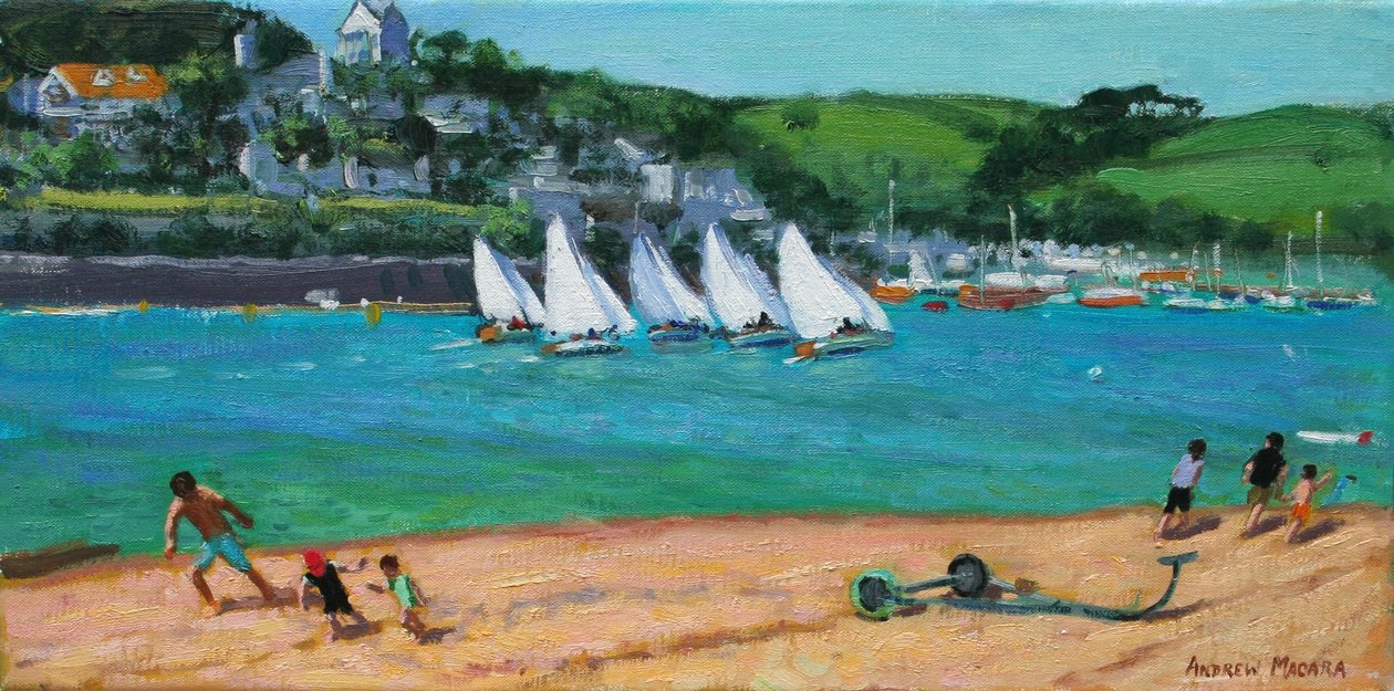 Letní regata, Salcombe, 2018 (olej na plátně) od Andrew Macara