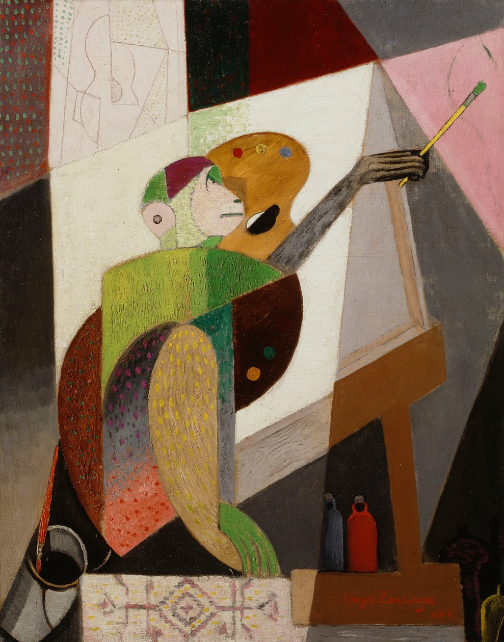 The Monkeys No. 2 (Monkey Painter) od Ángel Zárraga
