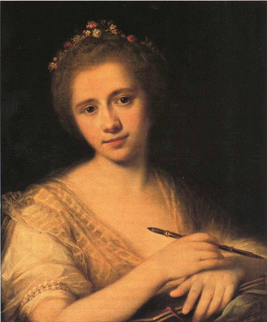 Autoportrét Angeliky Kauffmanové s květinovým věncem od Angelica Kauffmann
