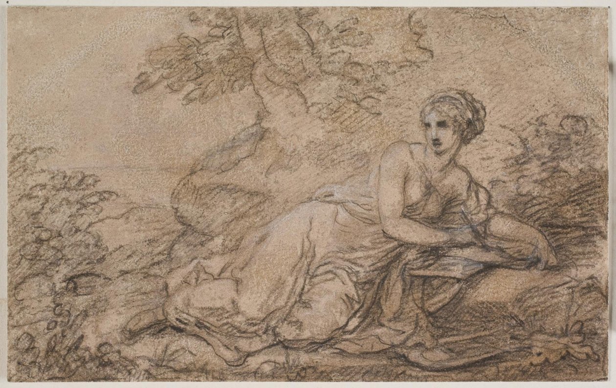 Básnířka, možná Sapfó od Angelica Kauffmann