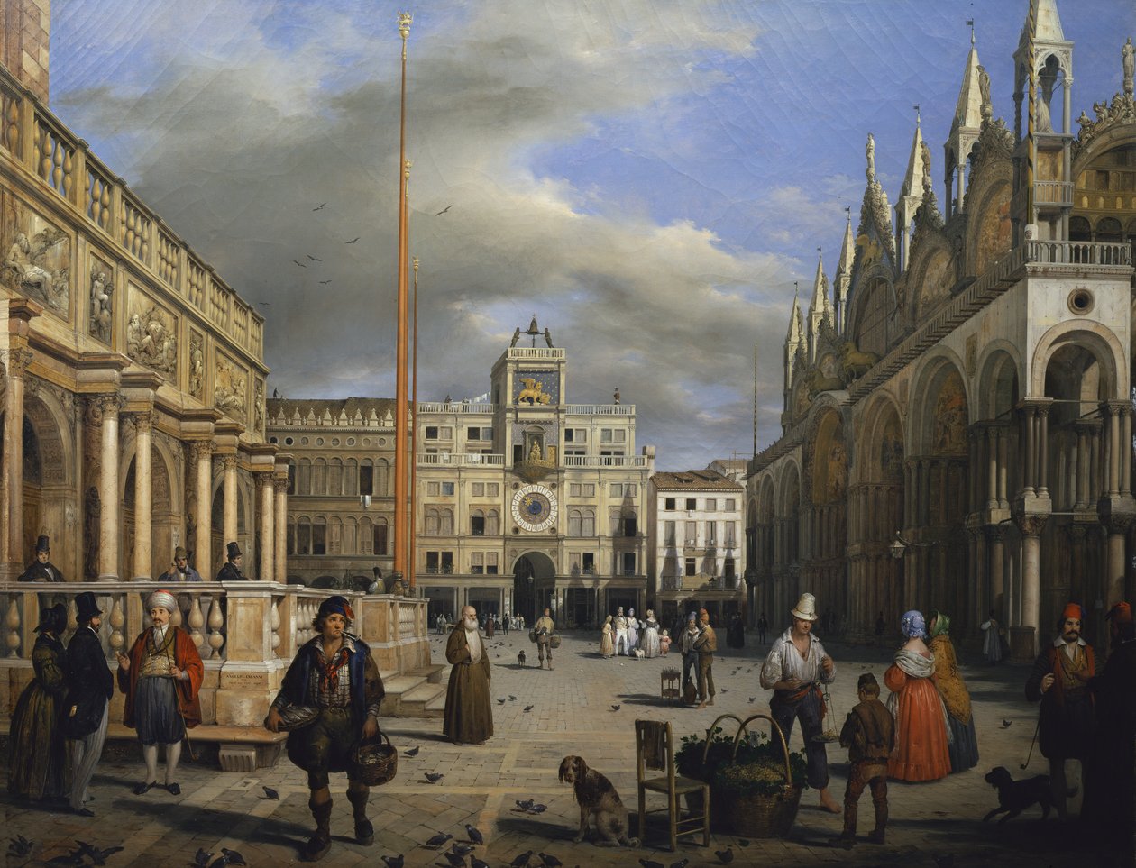 Piazza San Marco od Angelo Inganni