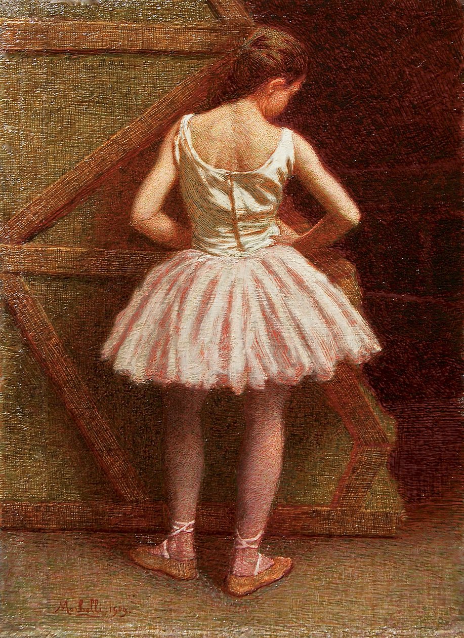 Tanečnice v Teatro alla Scala, 1909. od Angelo Morbelli