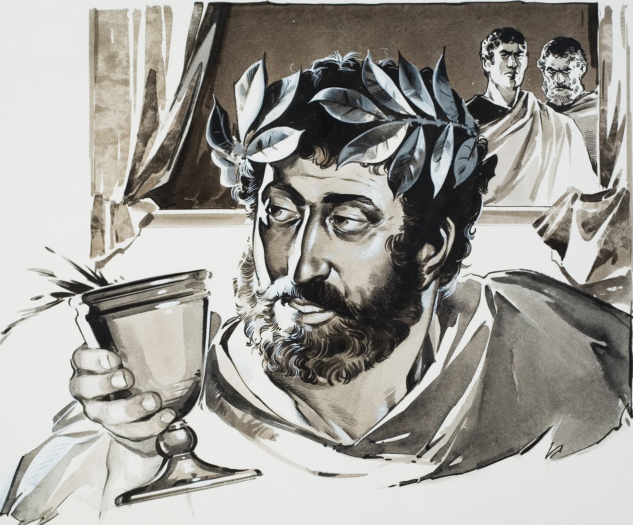 Císař Commodus (kvaš na papíře) od Angus McBride