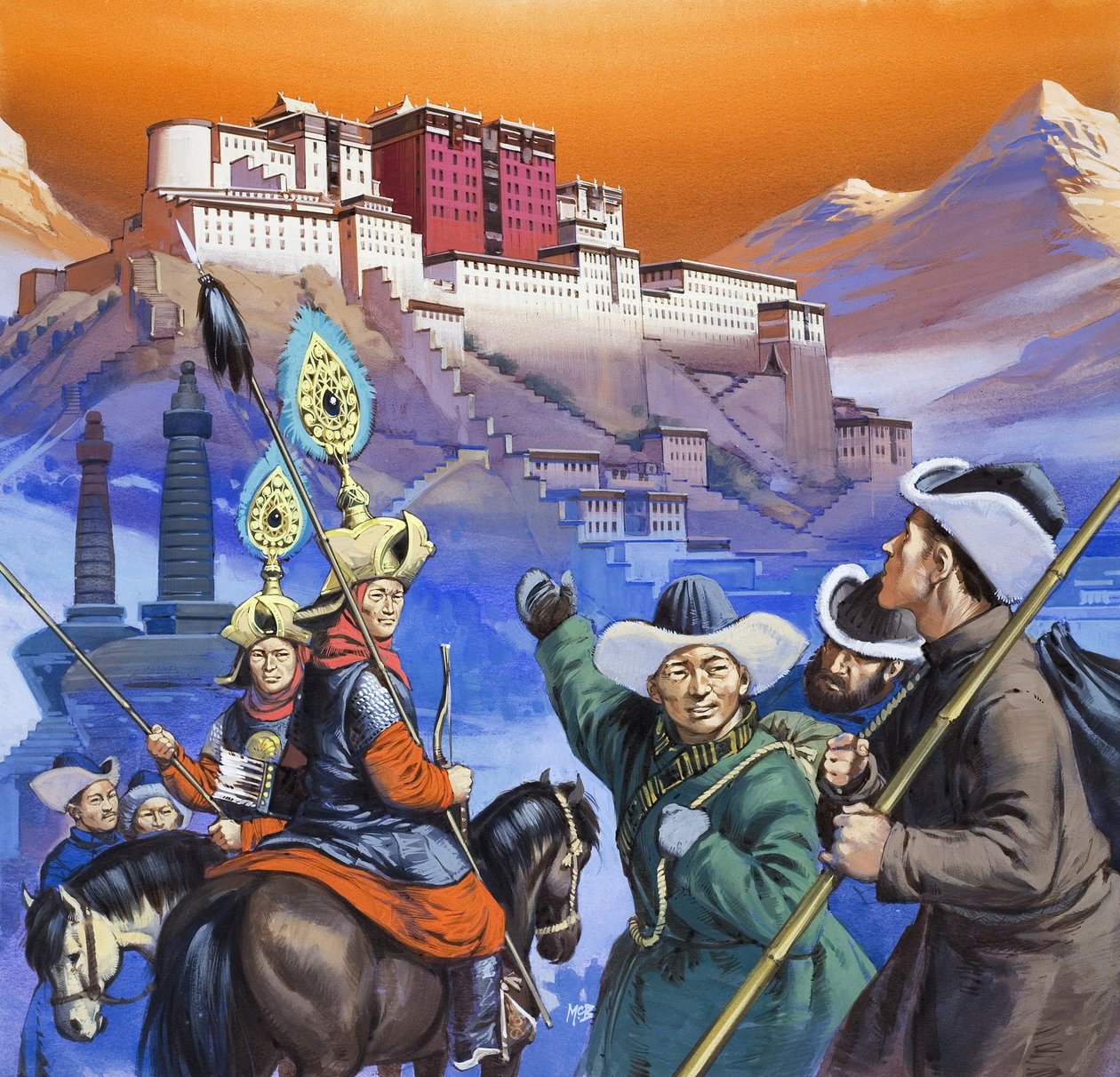 Tibet (kvaš na papíře) od Angus McBride