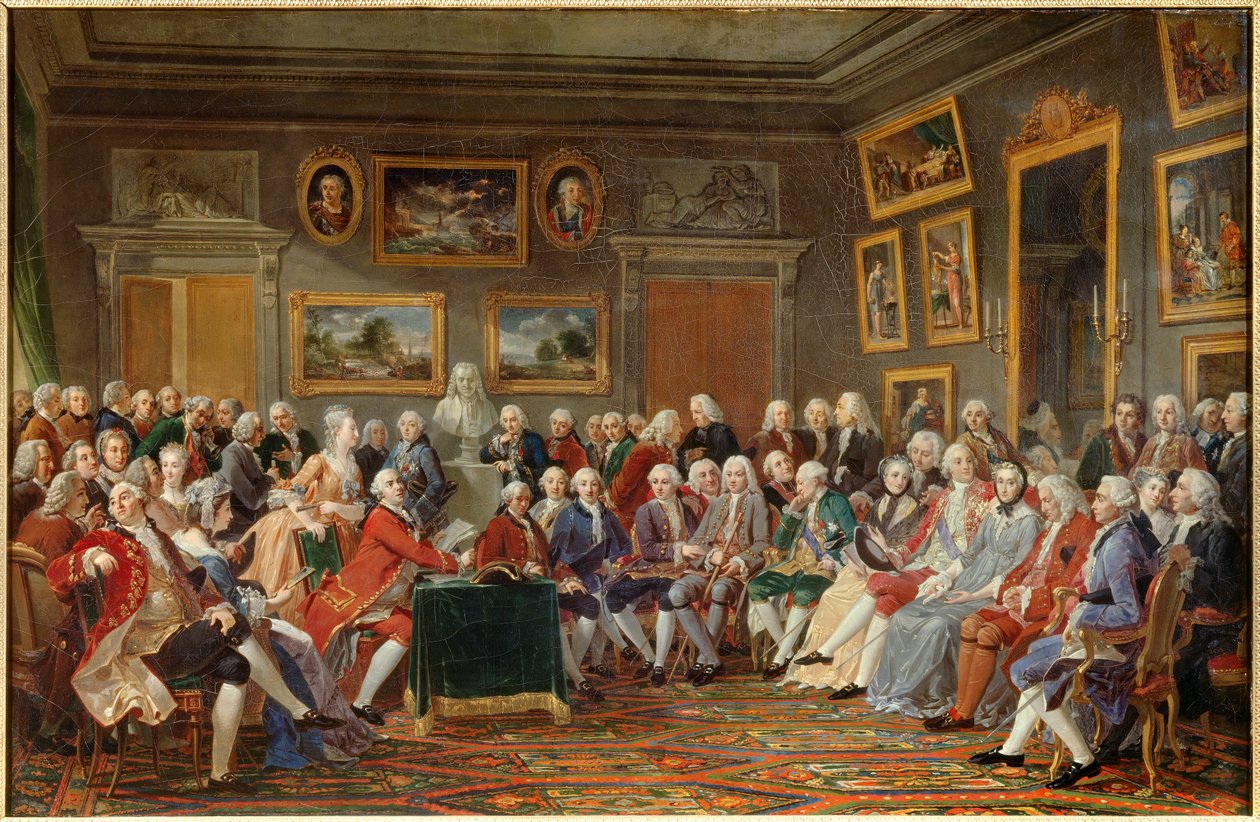 Salon madame Geoffrin od Anicet Charles Lemonnier