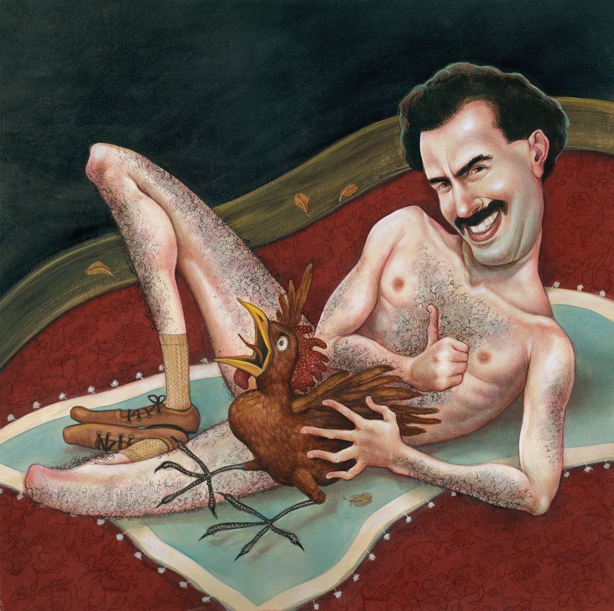 Borat, 2006 (akryl na ilustrační tabuli) od Anita Kunz