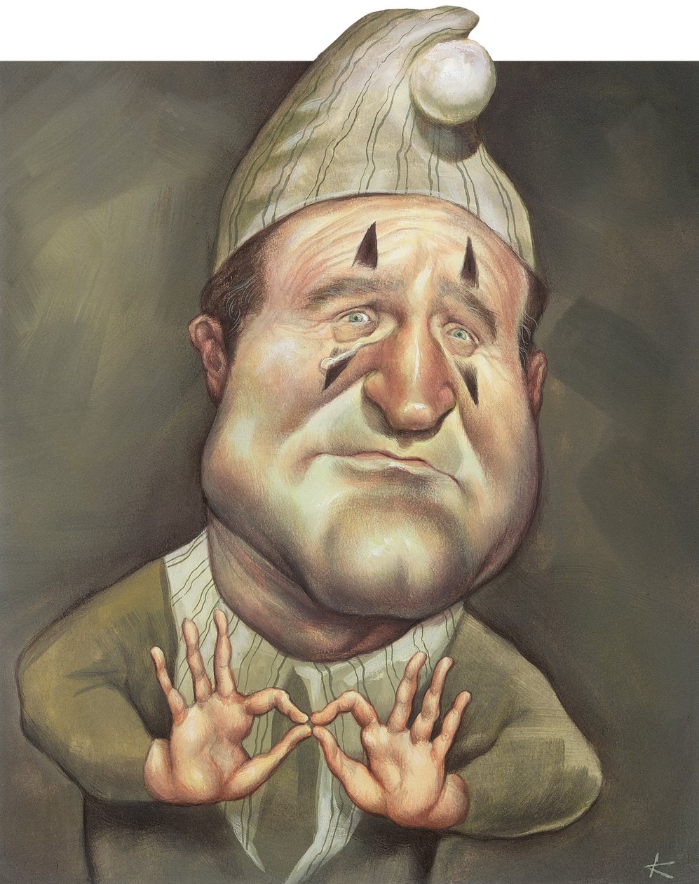 Robin Williams, 2000 (akryl na ilustrační tabuli) od Anita Kunz
