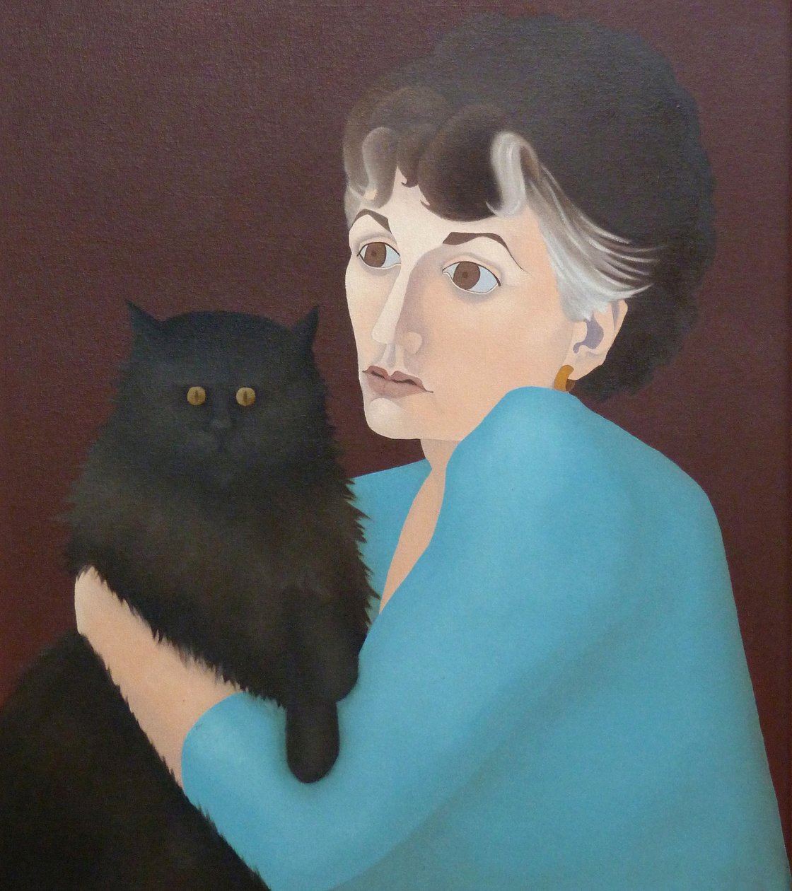 Žena s kočkou, 1982 od Anna Phillips