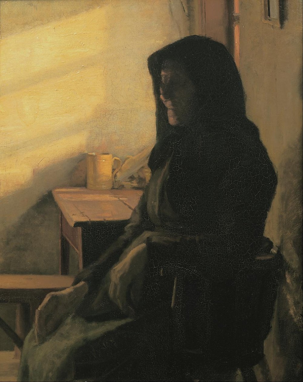 Slepá žena ve svém pokoji od Anna Ancher