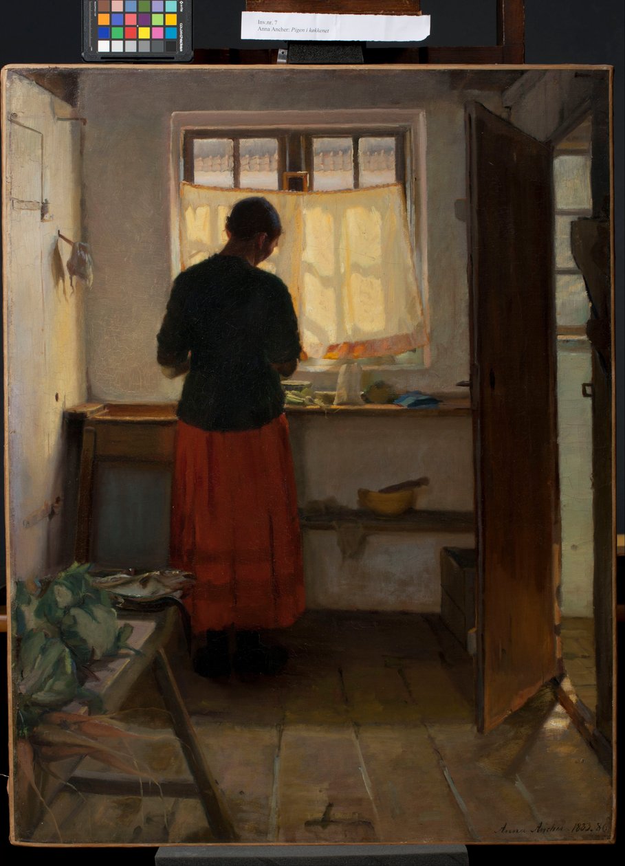 Služka v kuchyni od Anna Ancher
