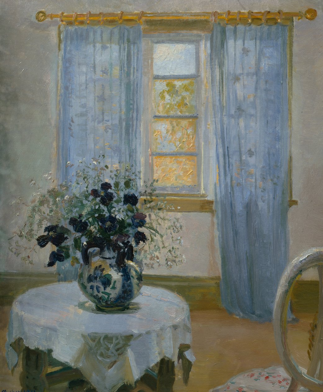 Interiér s plaménkem (květ) od Anna Kirstine Ancher