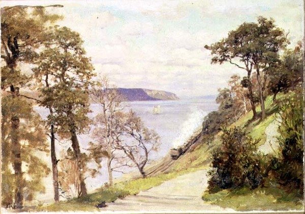 Hudson, kolem 1906-09 (olej na plátně) od Anna Richards Brewster