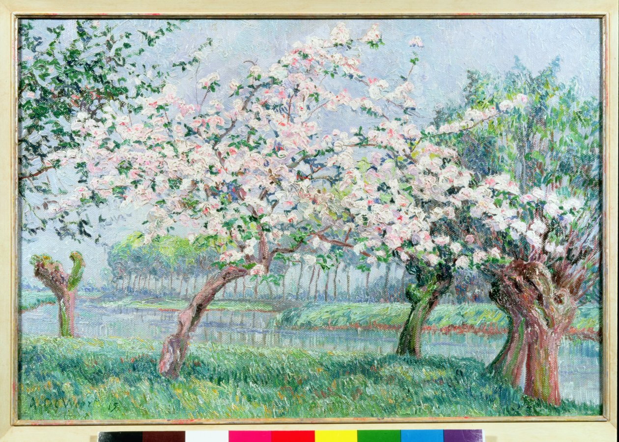 Apple Blossom na břehu řeky od Anna de Weert