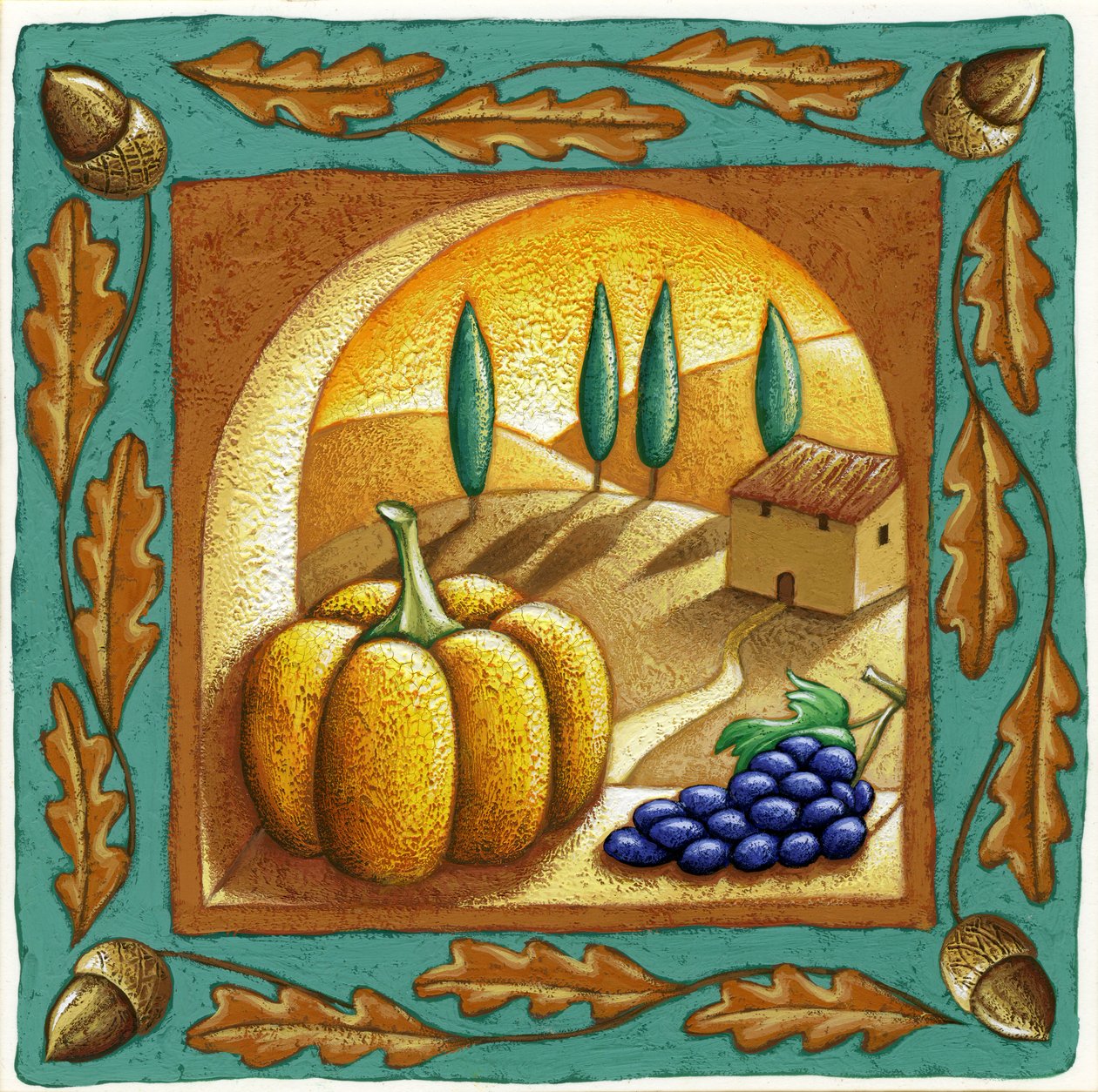 Čtyři roční období, podzim, 2015 (kvaš) od Annalisa Morrocco