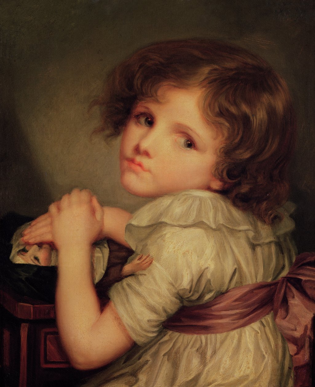 Dítě s panenkou od Anne Genevieve Greuze