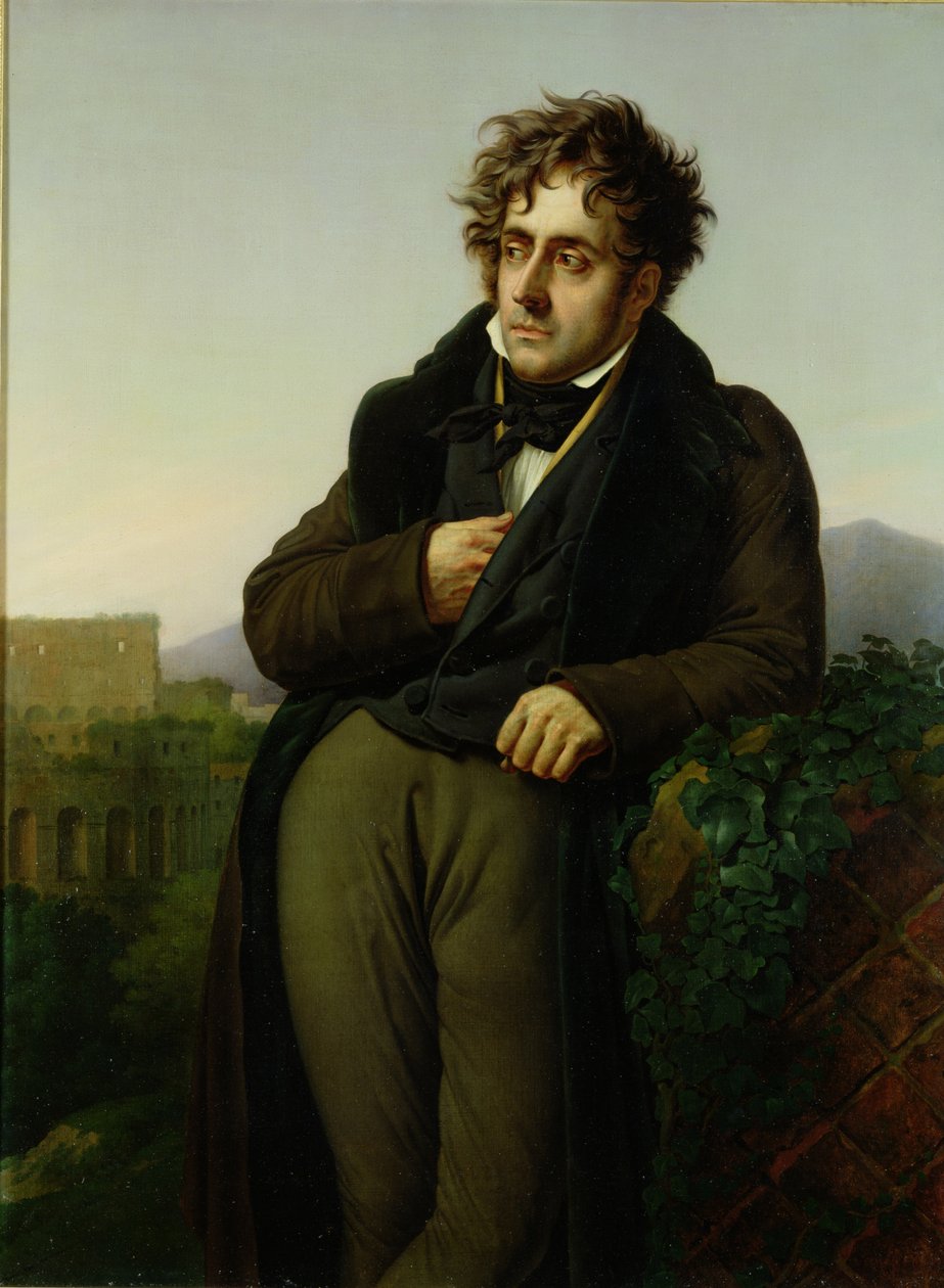 Portrét Francois Rene (1768-1848) Vicomte de Chateaubriand, 1811 (viz také 245771) od Anne Louis Girodet de Roucy Trioson