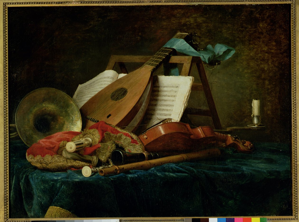 The Attributes of Music, 1770 od Anne Vallayer Coster