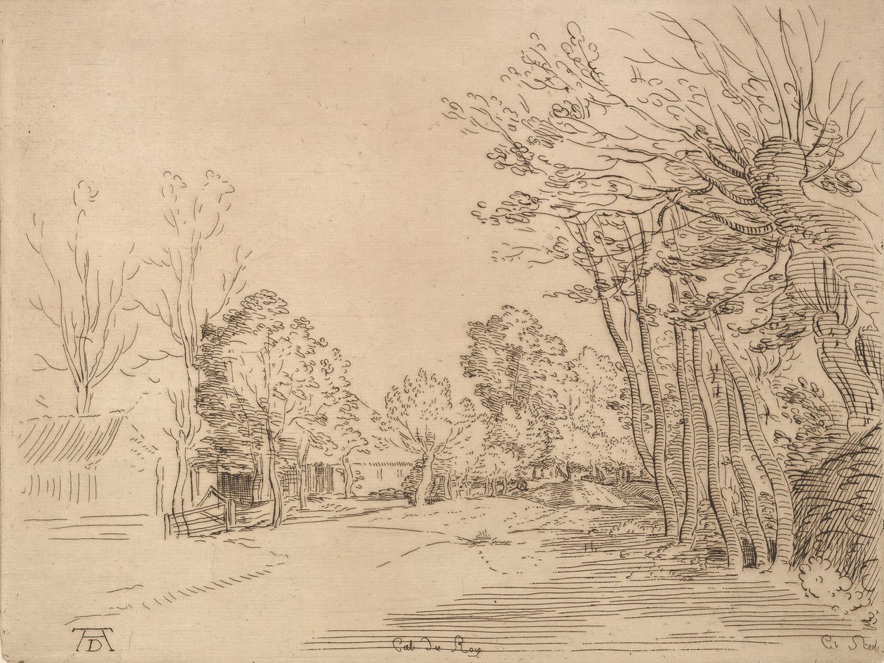 Krajina po Durer.n.d. od Anne Claude Philippe de Caylus