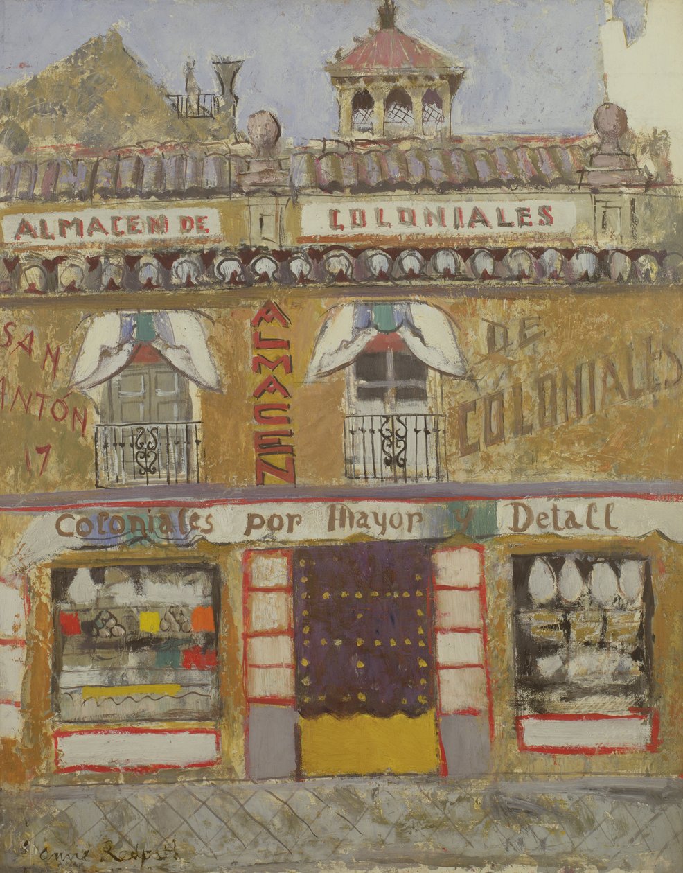 A Shop Front, Granada od Anne Redpath