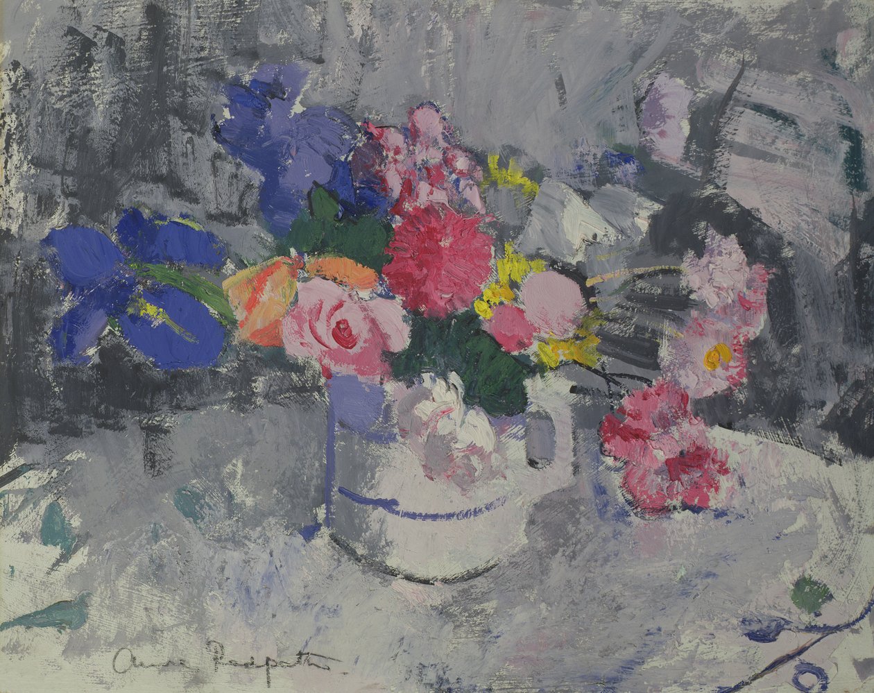 Summer Flowers, cca 1942 (olej na palubě) od Anne Redpath