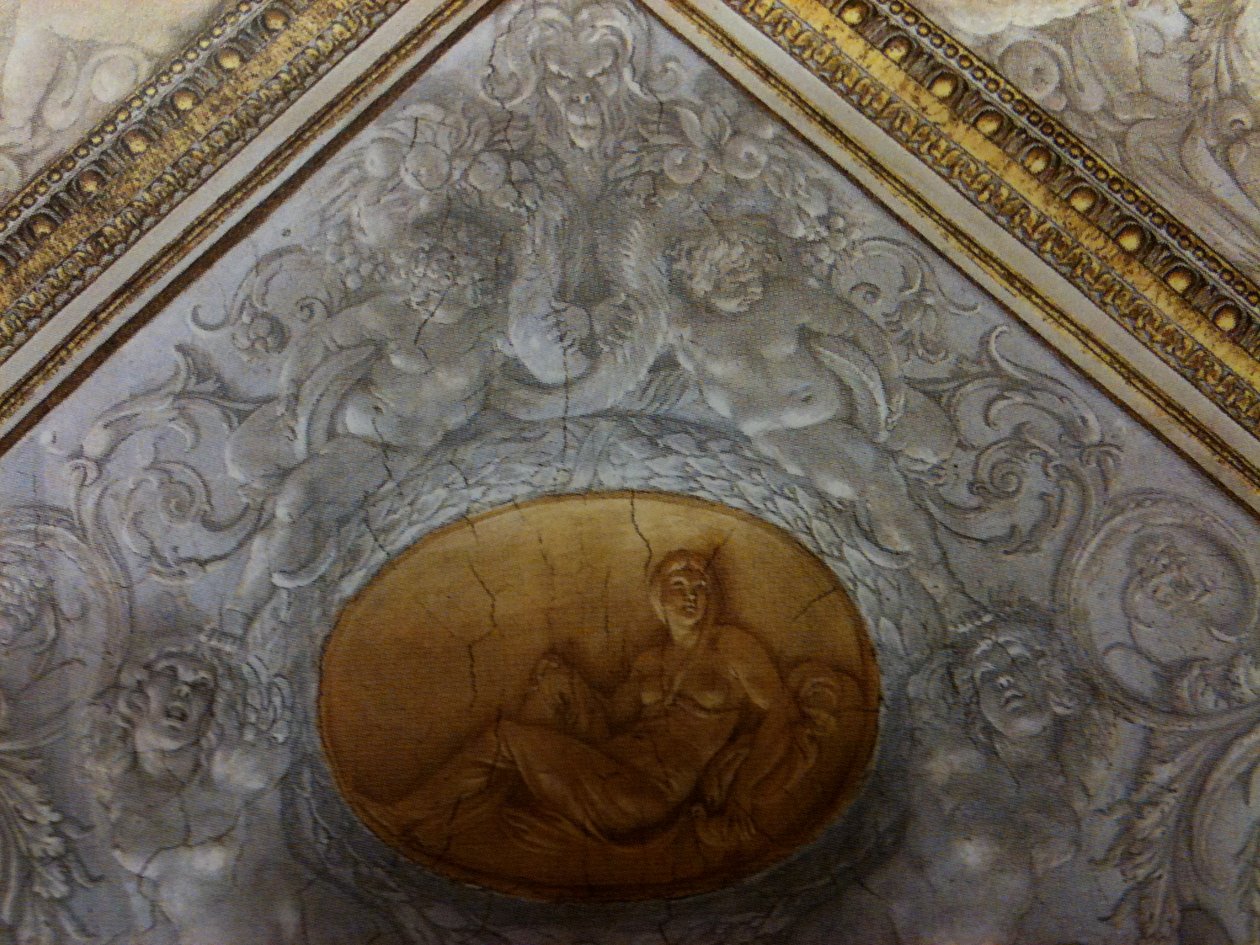 Camerino Farnese, detail stropu od Annibale Carracci