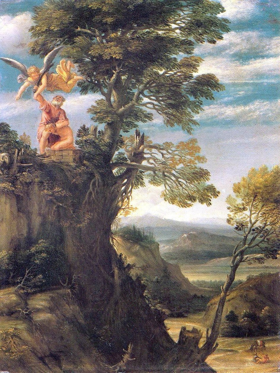 Krajina s vazbou Izáka od Annibale Carracci