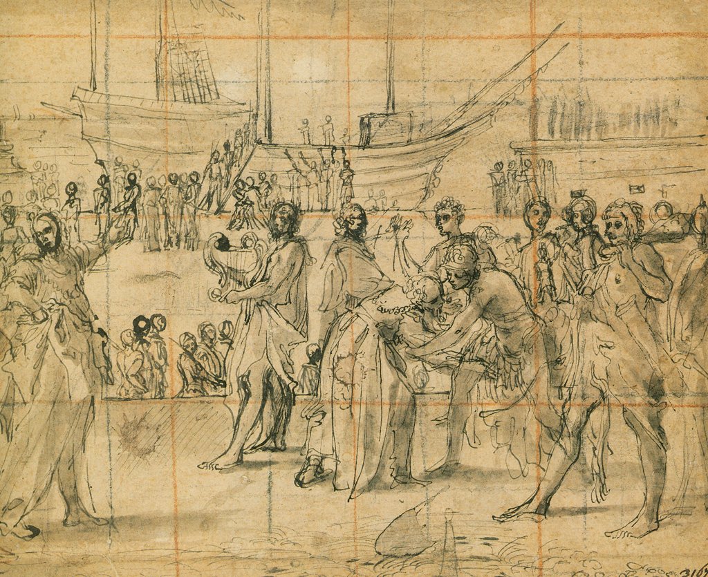 Setkání Jasona a krále Aeëtesa od Annibale Carracci