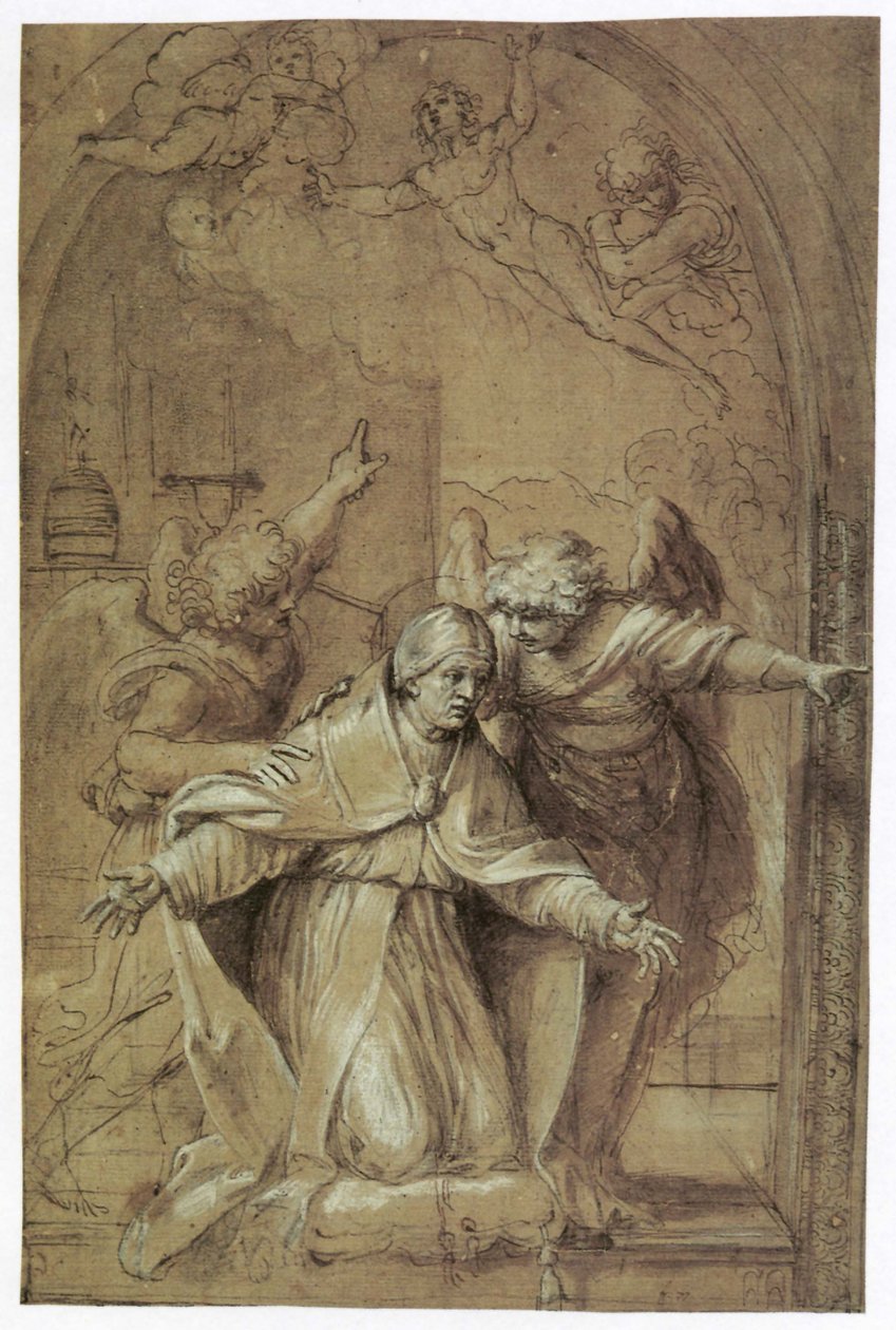 Svatý Řehoř Modlící se za duše v očistci od Annibale Carracci