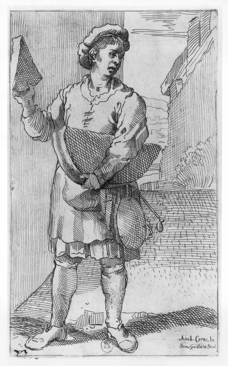Prodejce parmazánu od Annibale Carracci