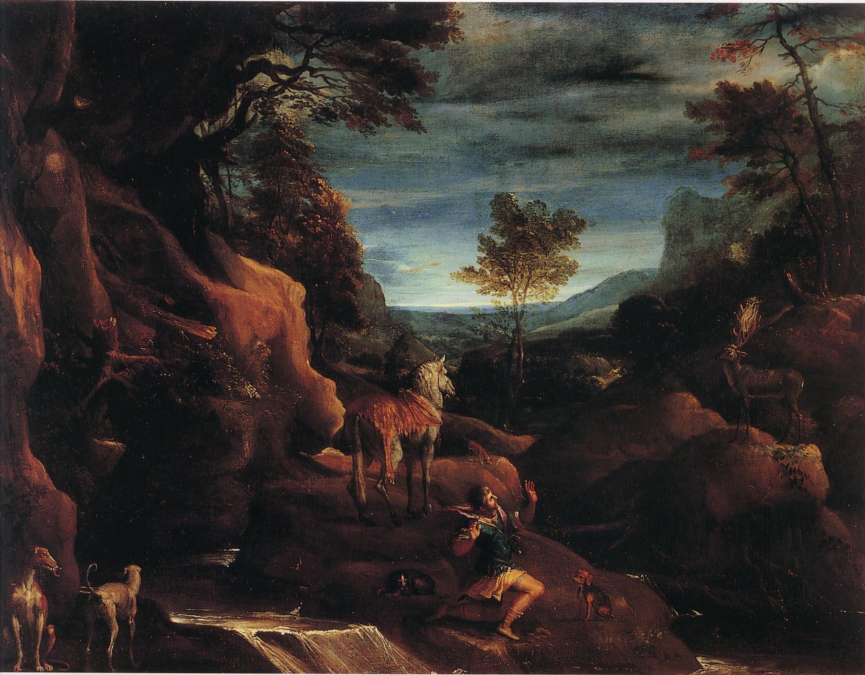 Vize svatého Eustace od Annibale Carracci