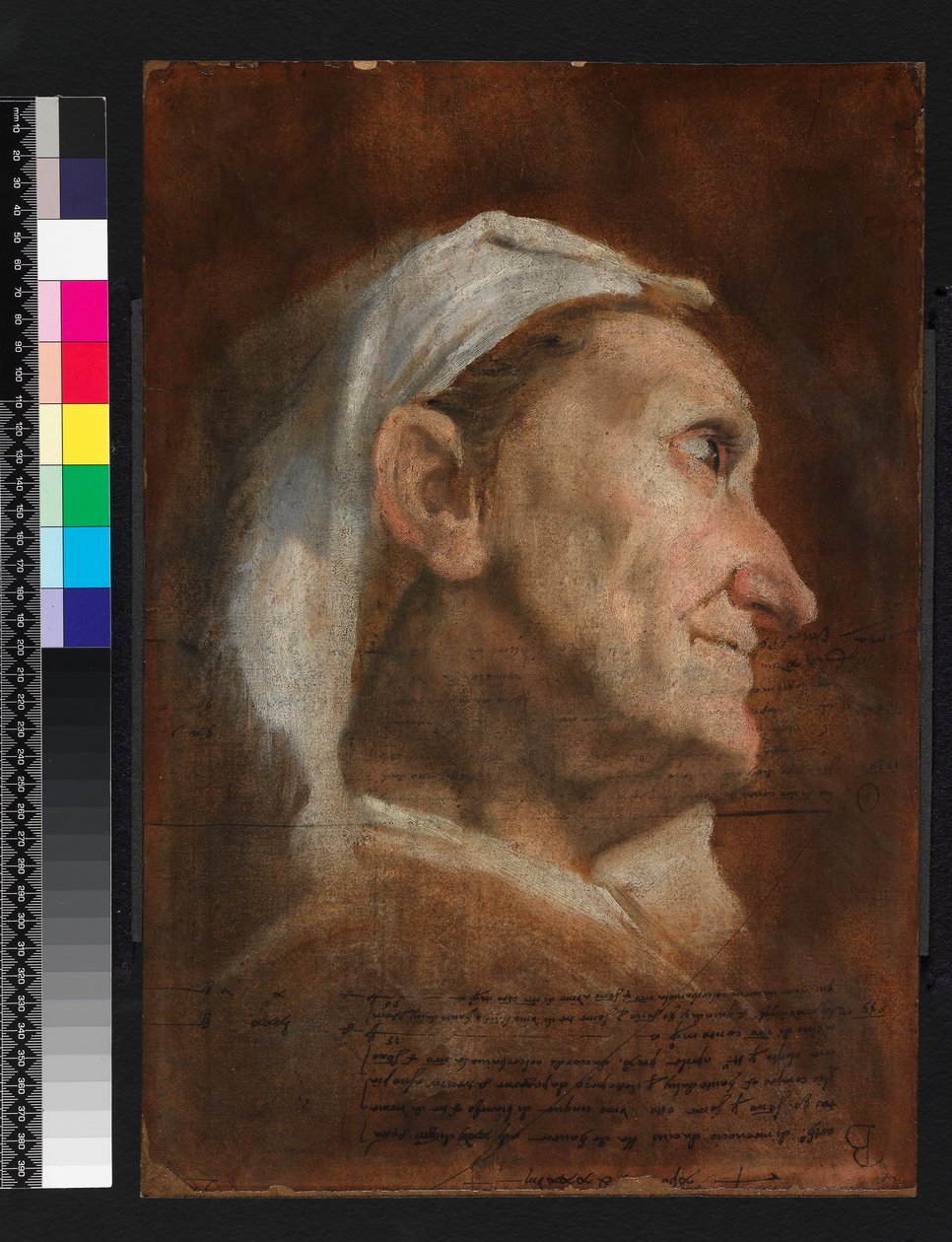 Hlava staré ženy, kolem roku 1590 od Annibale Carracci