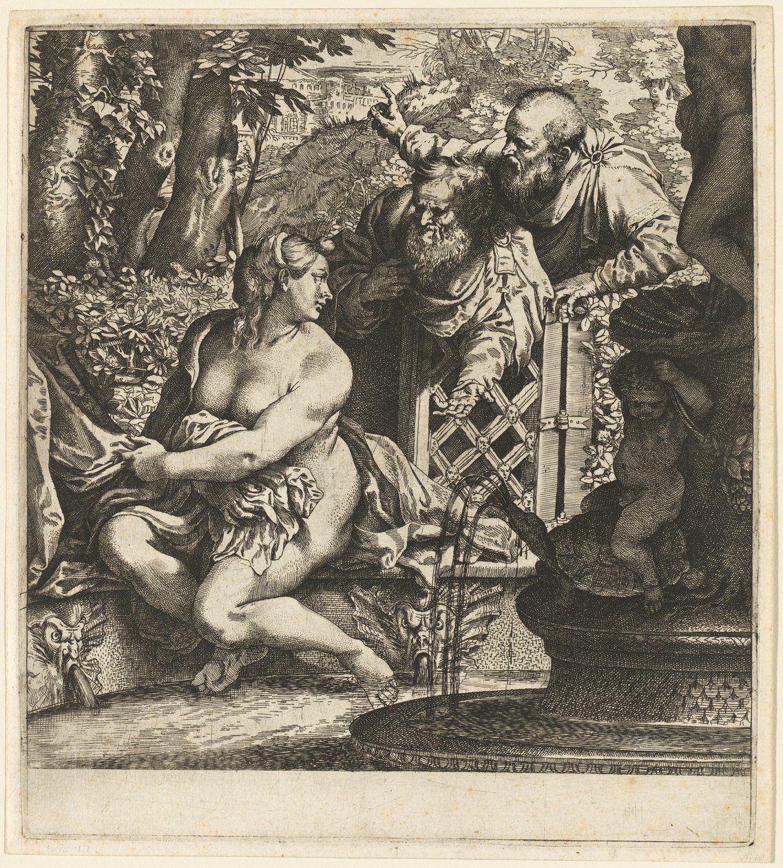 Susanna a starší od Annibale Carracci