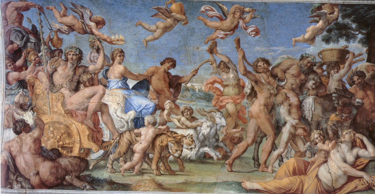 Triumf Bakcha a Ariadny od Annibale Carracci