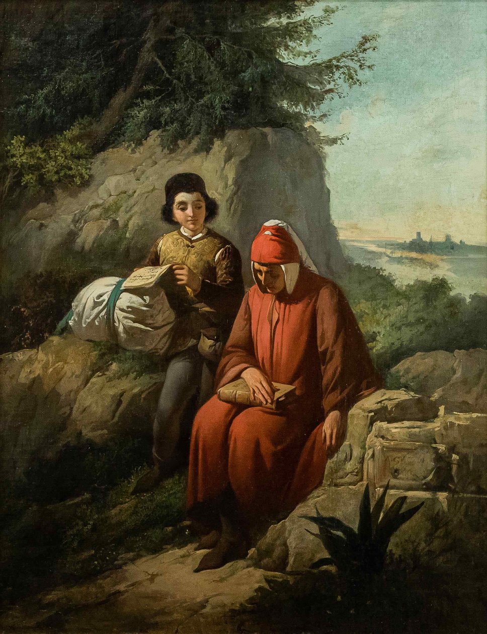 Dante v exilu, 1854. od Annibale Gatti