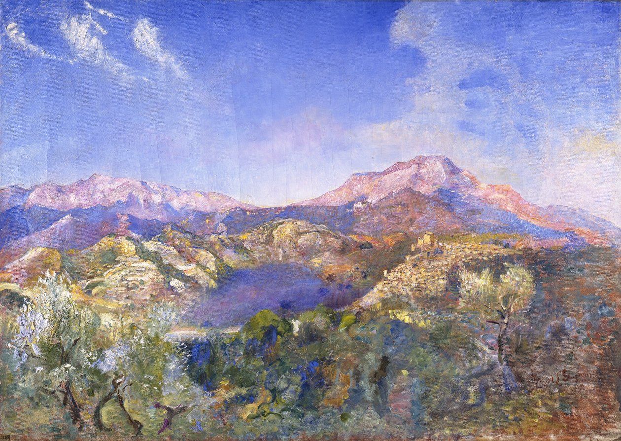 Italská krajina (olej na plátně) od Annie Louisa Swynnerton