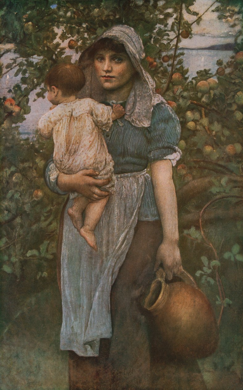 Mladá matka, c1887, c1930. od Annie Louisa Swynnerton