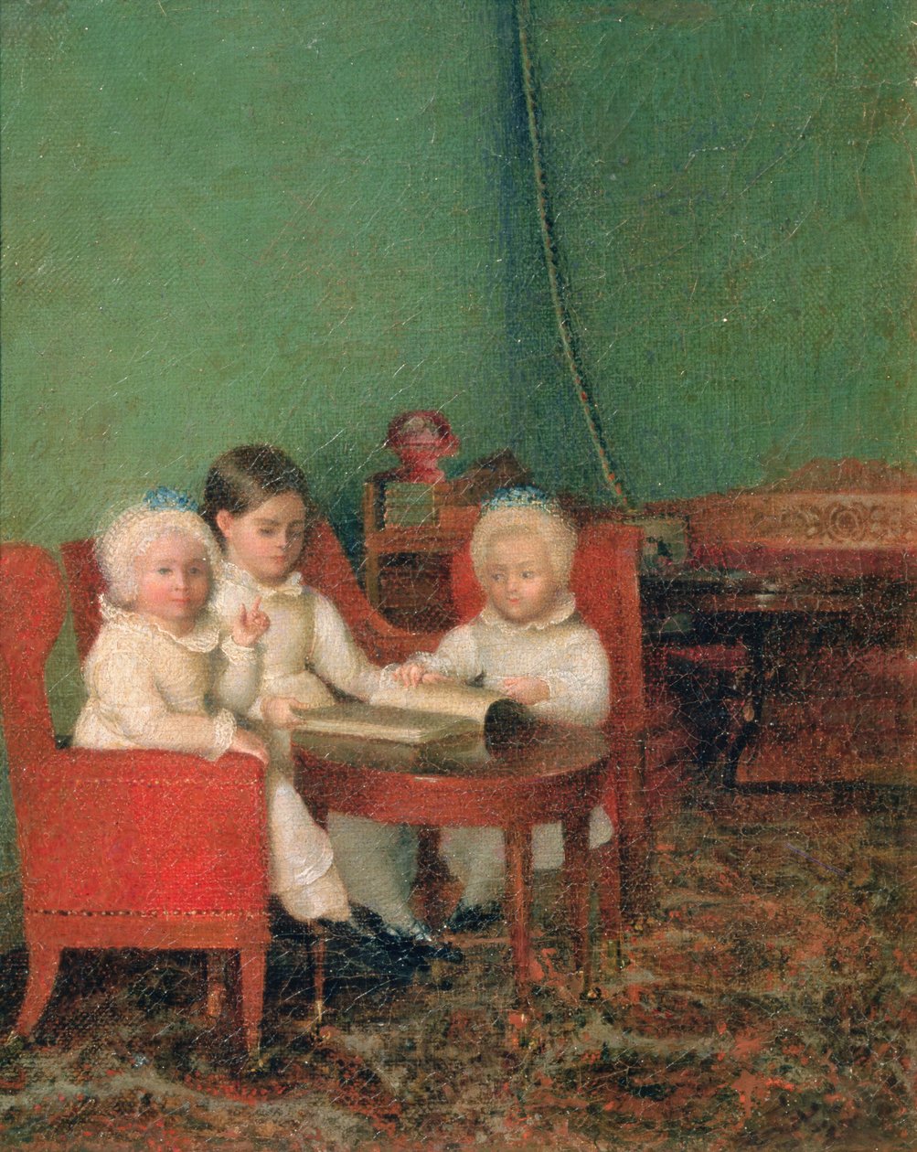 Děti v interiéru, 1800-10 od Unbekannt Unbekannt