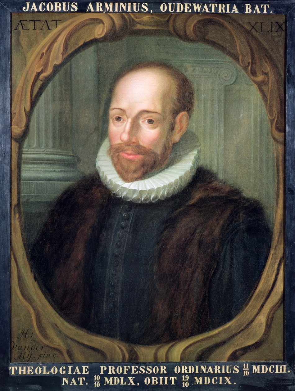 Jacobus Arminius, profesor teologie na univerzitě v Leidenu (1560-1609) od Unbekannt Unbekannt