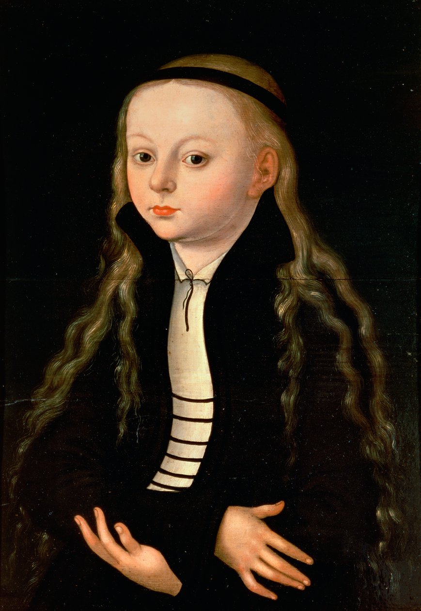 Portrét dívky, možná dcery Martina Luthera Magdaleny, po Lucas Cranach, senior, c. 1520 od Unbekannt Unbekannt