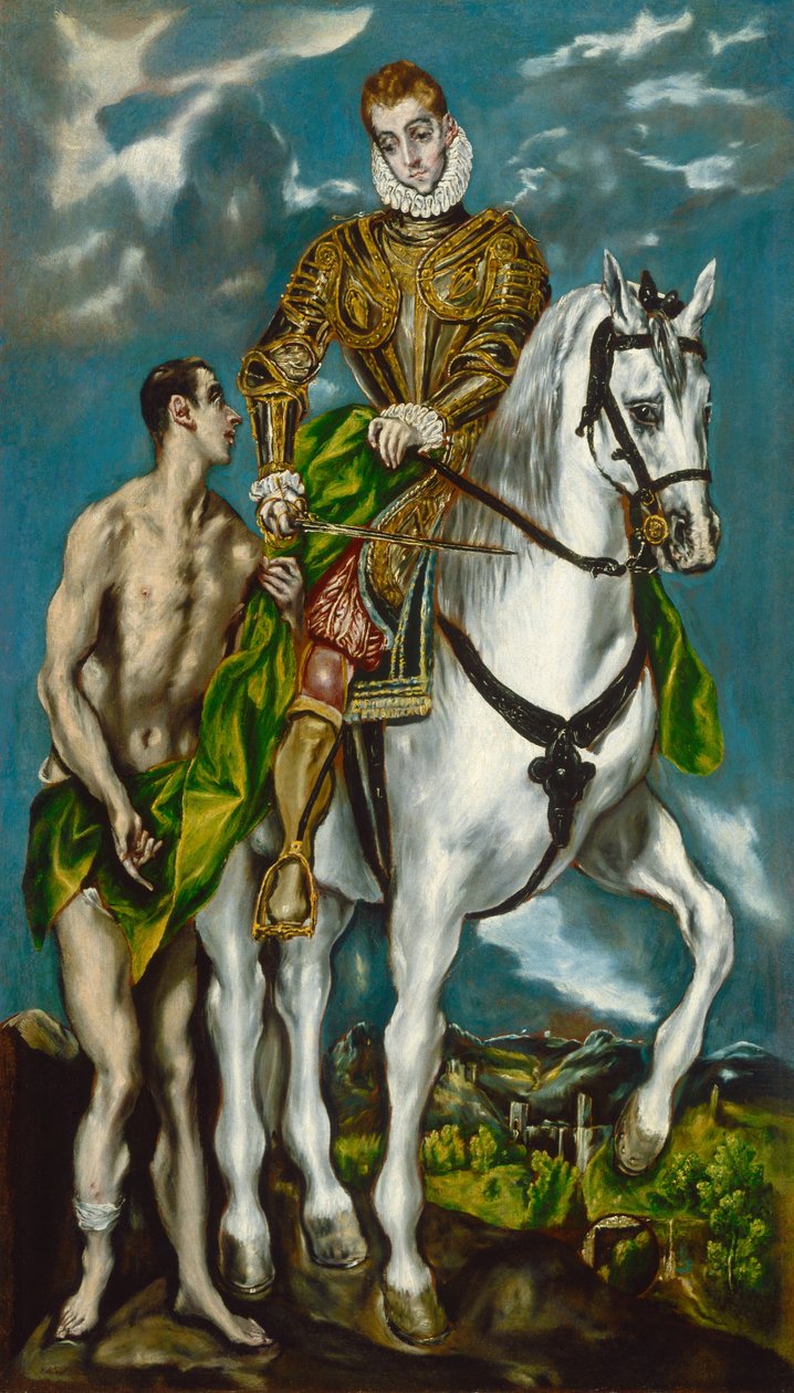 Svatý Martin a žebrák od El Greco