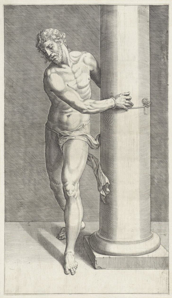 Kristus u sloupu Scourge of Christ (název série) od Anonymous