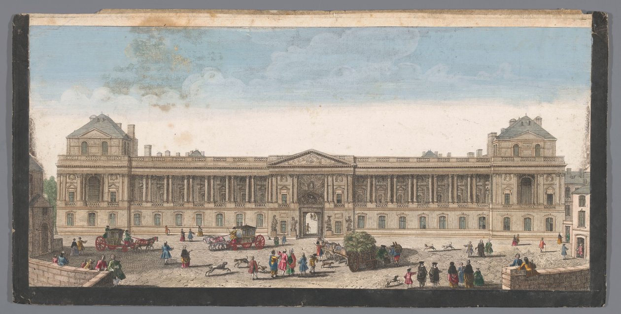 Pohled na Palais du Louvre v Paříži od Anonymous