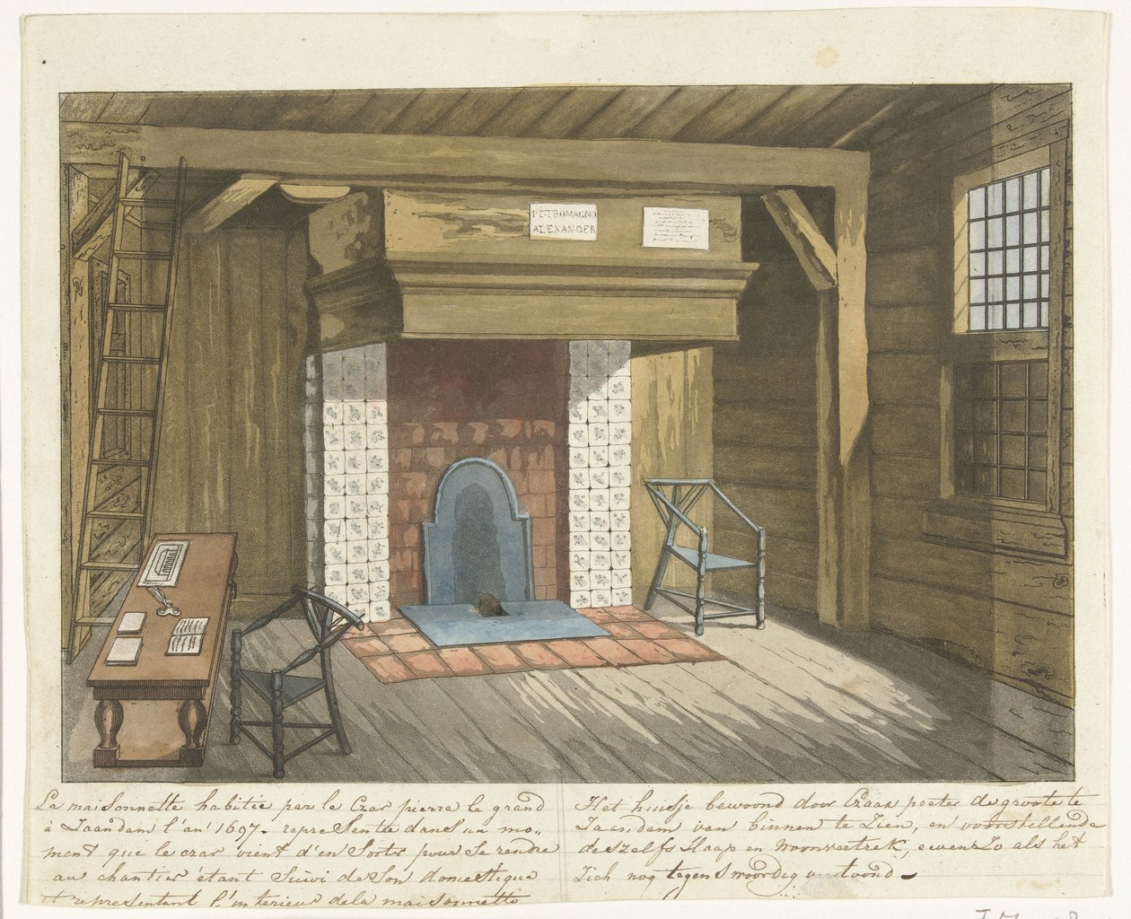 Interiér domu cara Petra v Zaandamu, 1697 od Anonymous