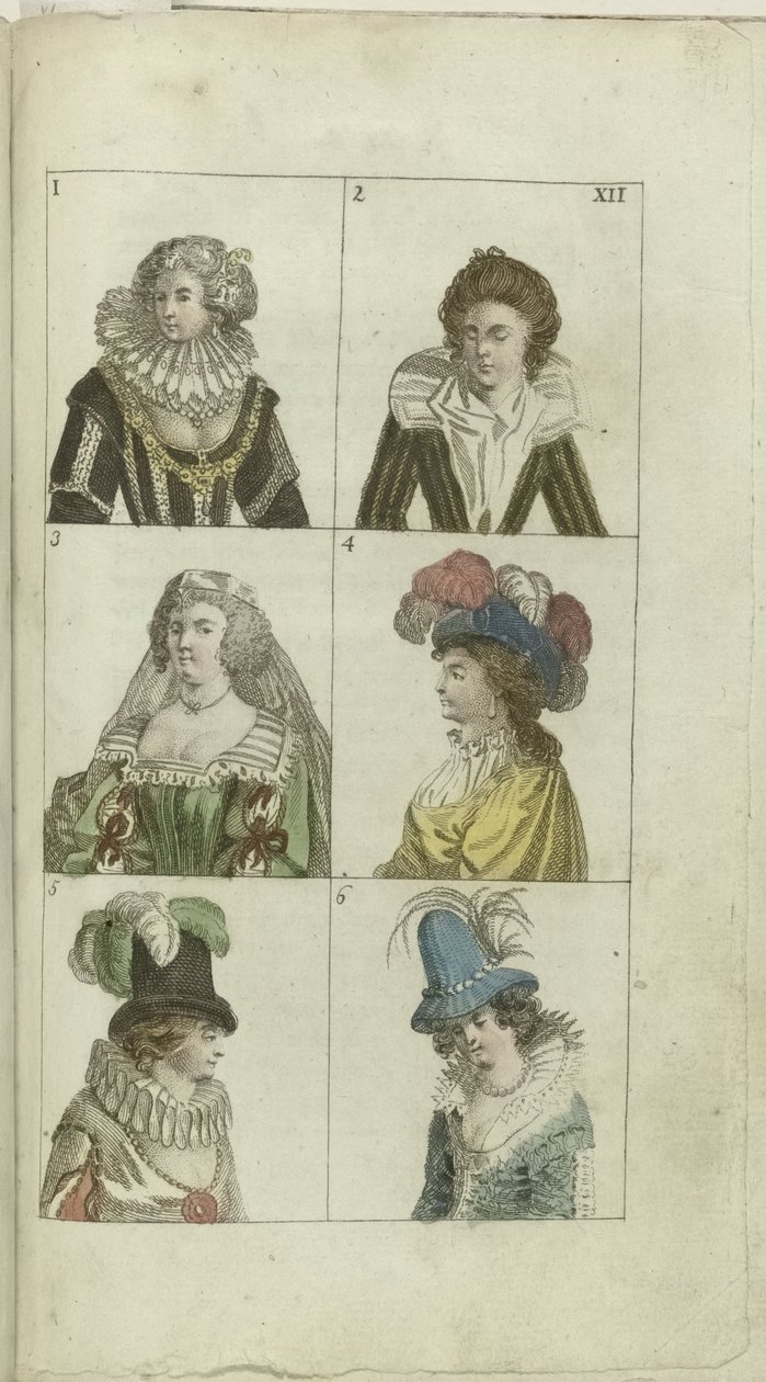 Kabinet módy a vkusu 1791, pl. XII od Anonymous