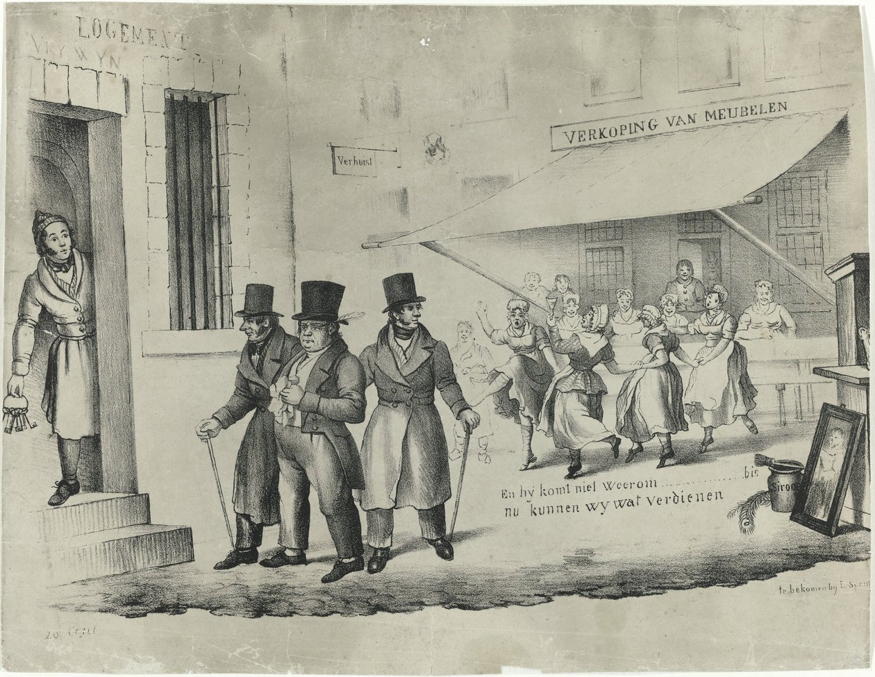Cartoon on C. Seyn, 1838-1839 od Anonymous